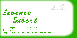 levente subert business card